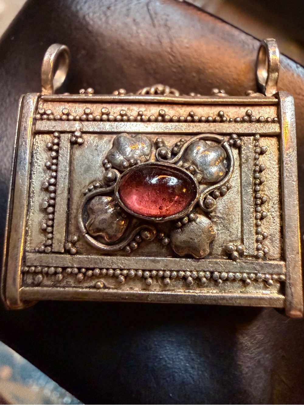 925 Sterling Silver Antique Yemeni Bedouin Prayer Box Pendant